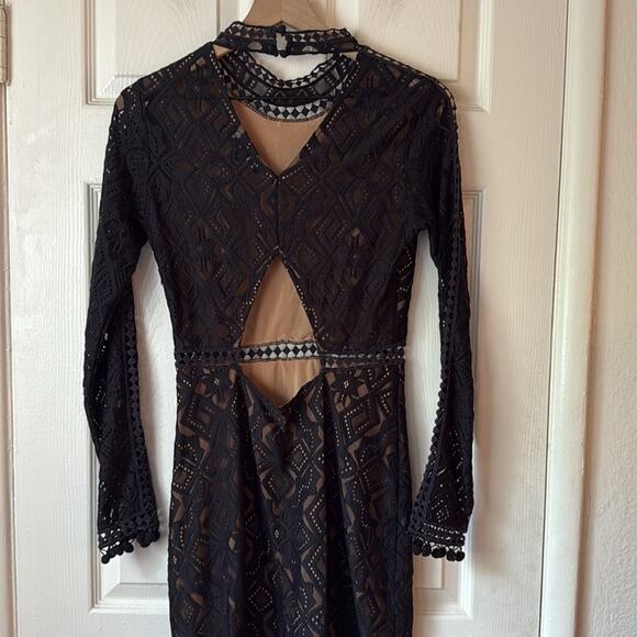 For Love and Lemons Florence Black Lace Dress size medium - Picture 9 of 12